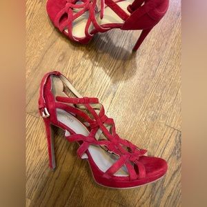 Michael Kors Red Suede Heels